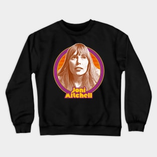 Joni Mitchell  /// Retro 1970s Style Fan Art Design Crewneck Sweatshirt